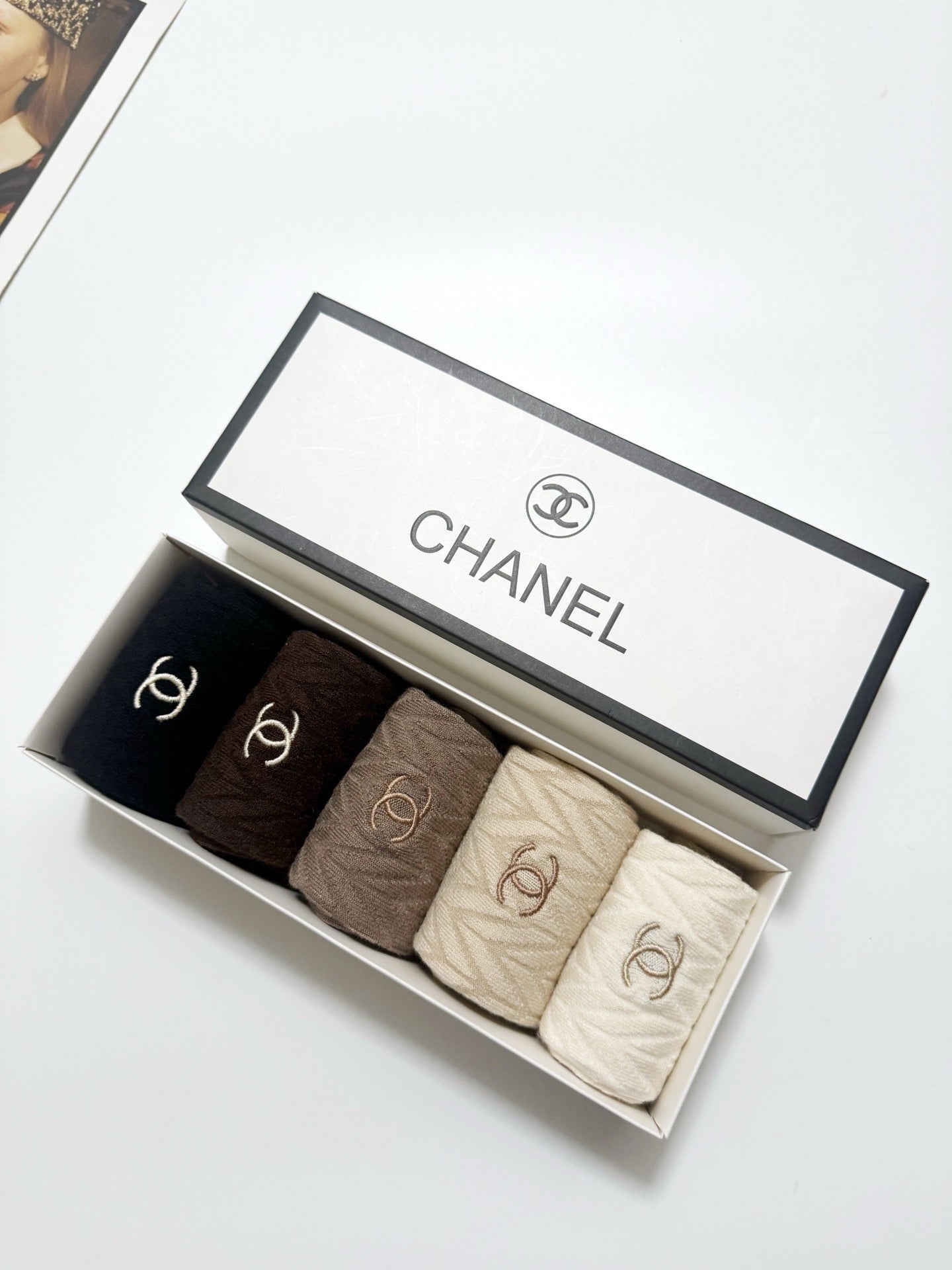 CHANEL 26S CREW SOCKS 407181 (1 BOX)