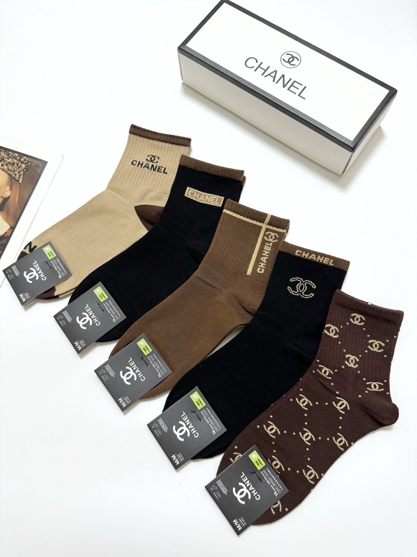 CHANEL 26S ANKLE SOCKS 408729 (1 BOX)