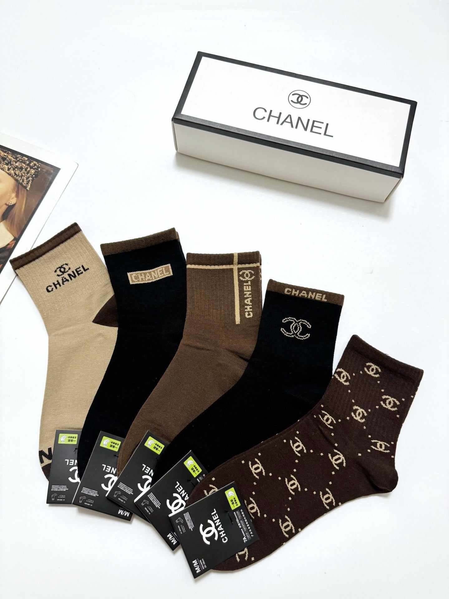 CHANEL 26S ANKLE SOCKS 408729 (1 BOX)