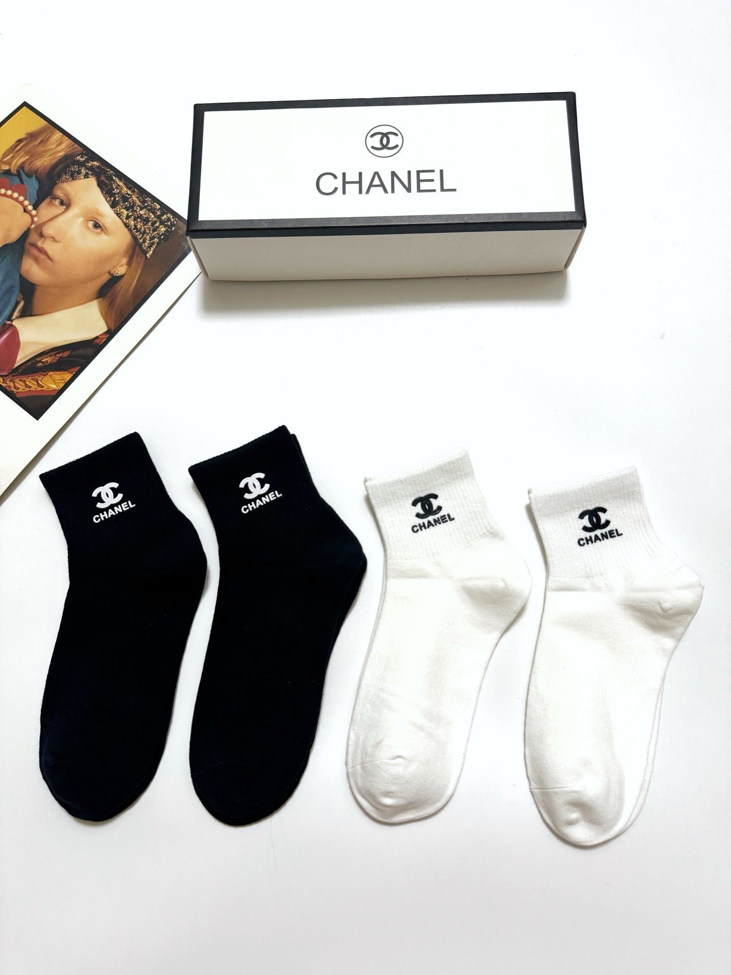 CHANEL 26S ANKLE SOCKS 408731 (1 BOX)