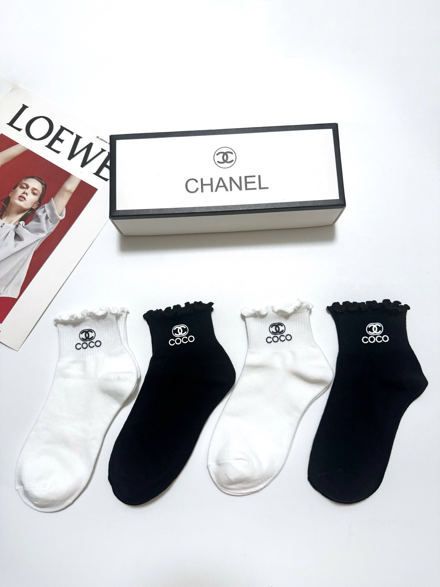 CHANEL 26S ANKLE SOCKS 408735 (1 BOX)