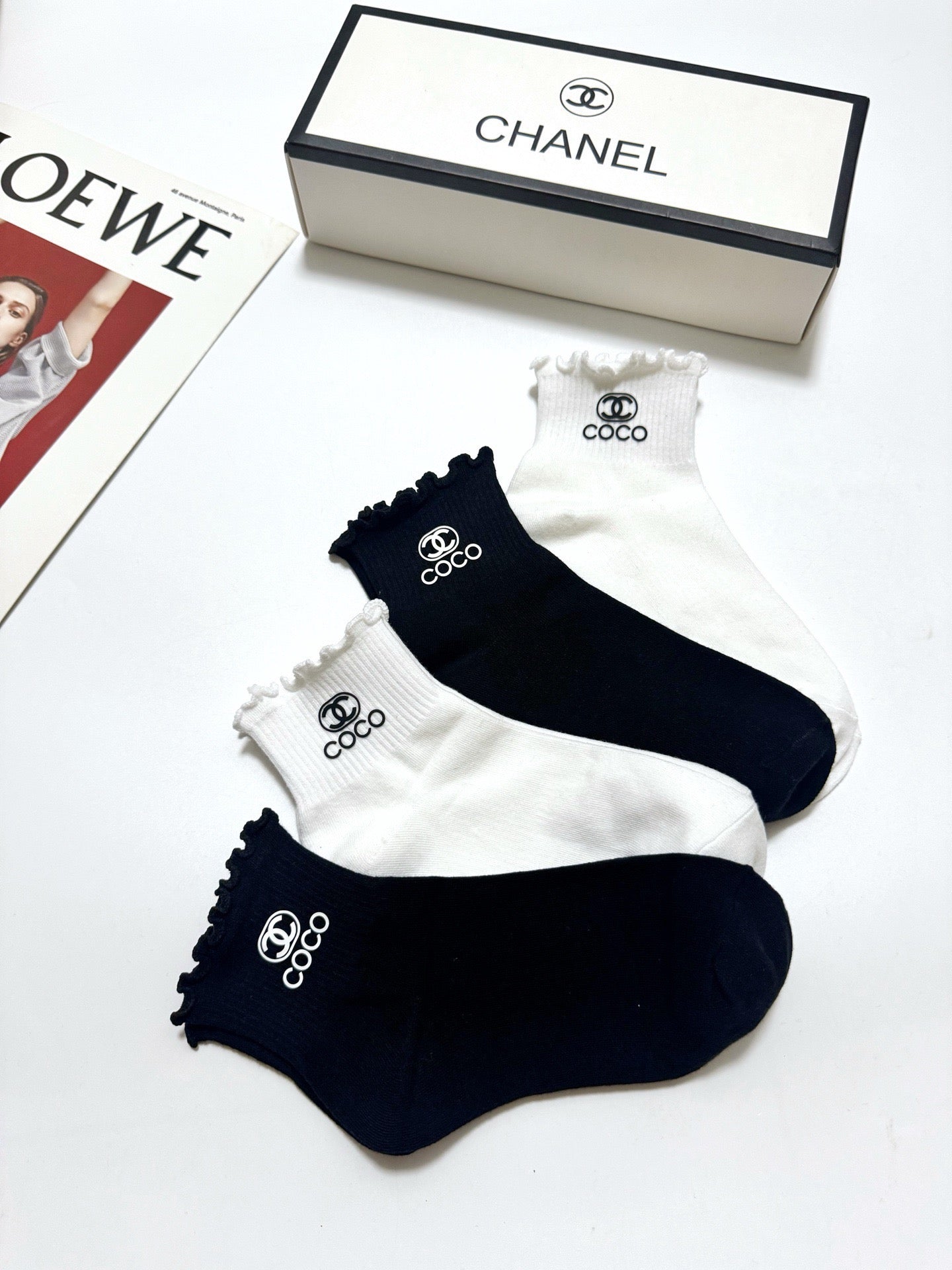 CHANEL 26S ANKLE SOCKS 408735 (1 BOX)