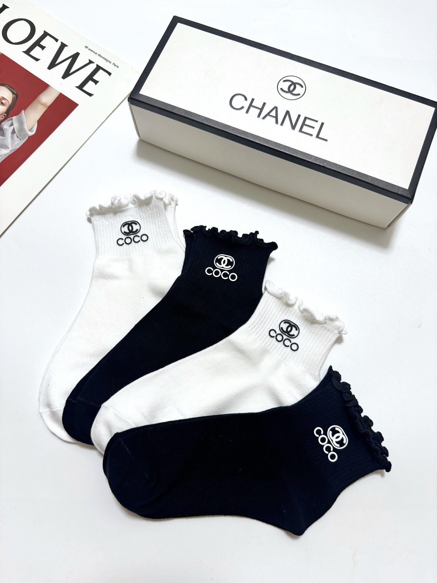 CHANEL 26S ANKLE SOCKS 408735 (1 BOX)