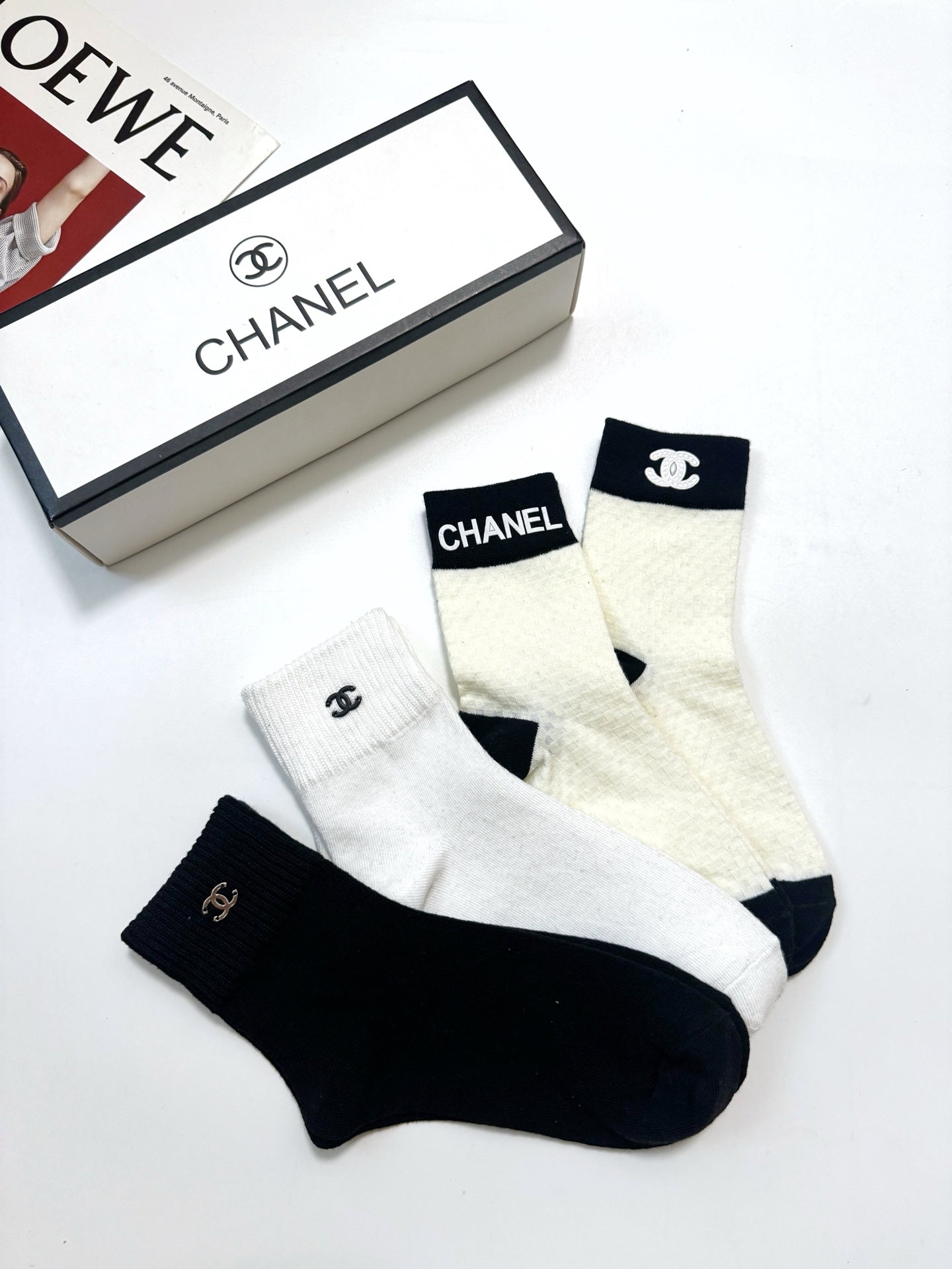 CHANEL 26S ANKLE SOCKS 408741 (1 BOX)