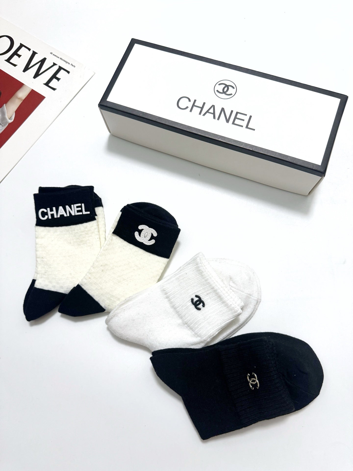 CHANEL 26S ANKLE SOCKS 408741 (1 BOX)
