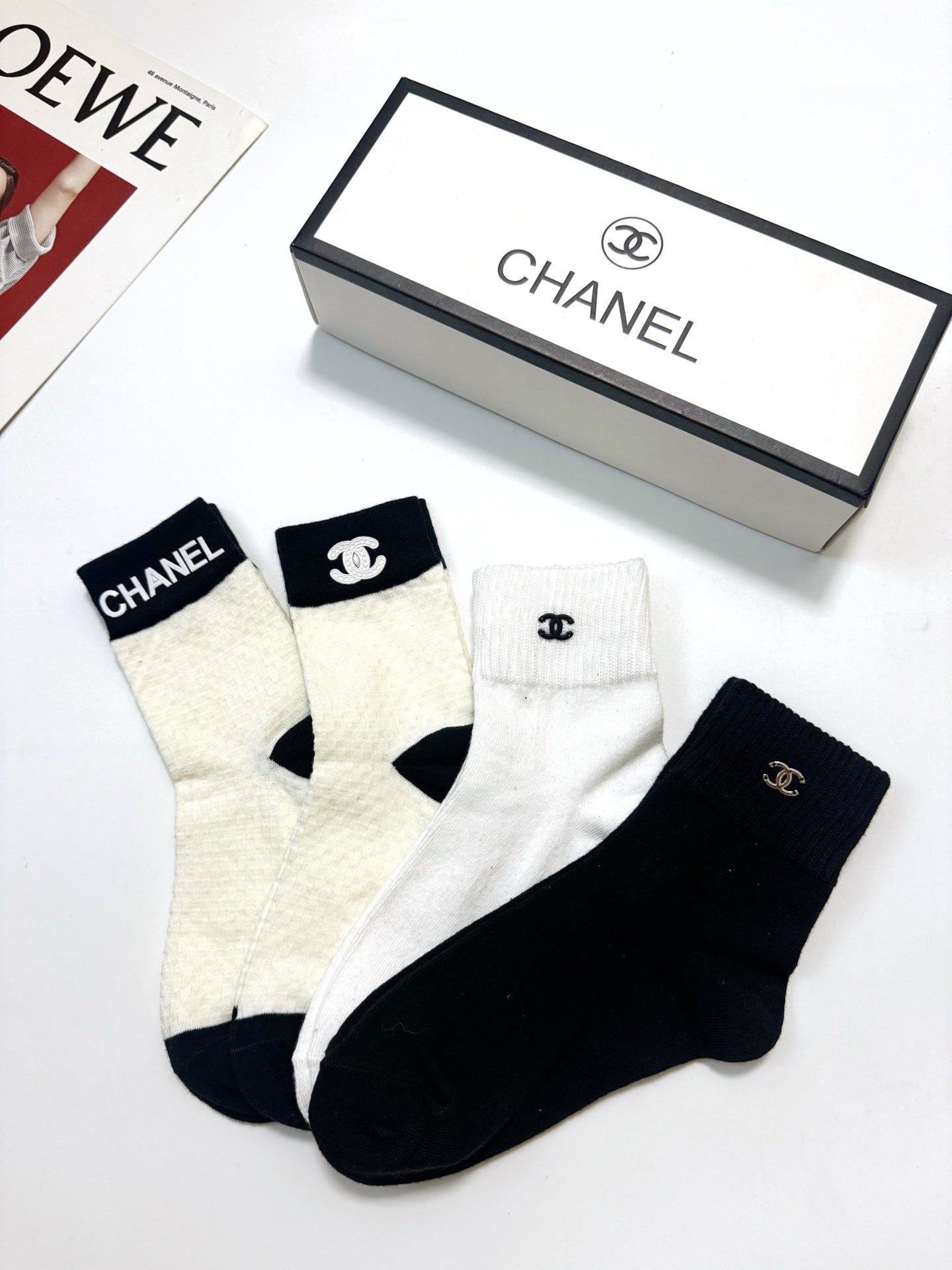 CHANEL 26S ANKLE SOCKS 408741 (1 BOX)