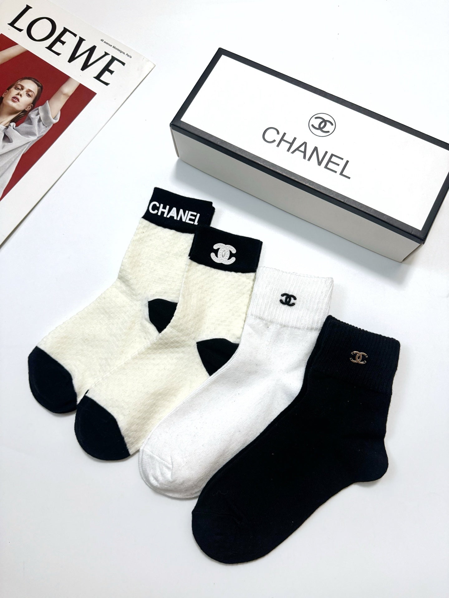 CHANEL 26S ANKLE SOCKS 408741 (1 BOX)