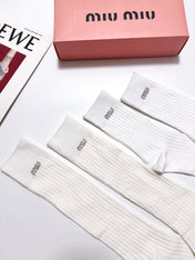 MIUMIU 26S CREW SOCKS 412443 (1 BOX)