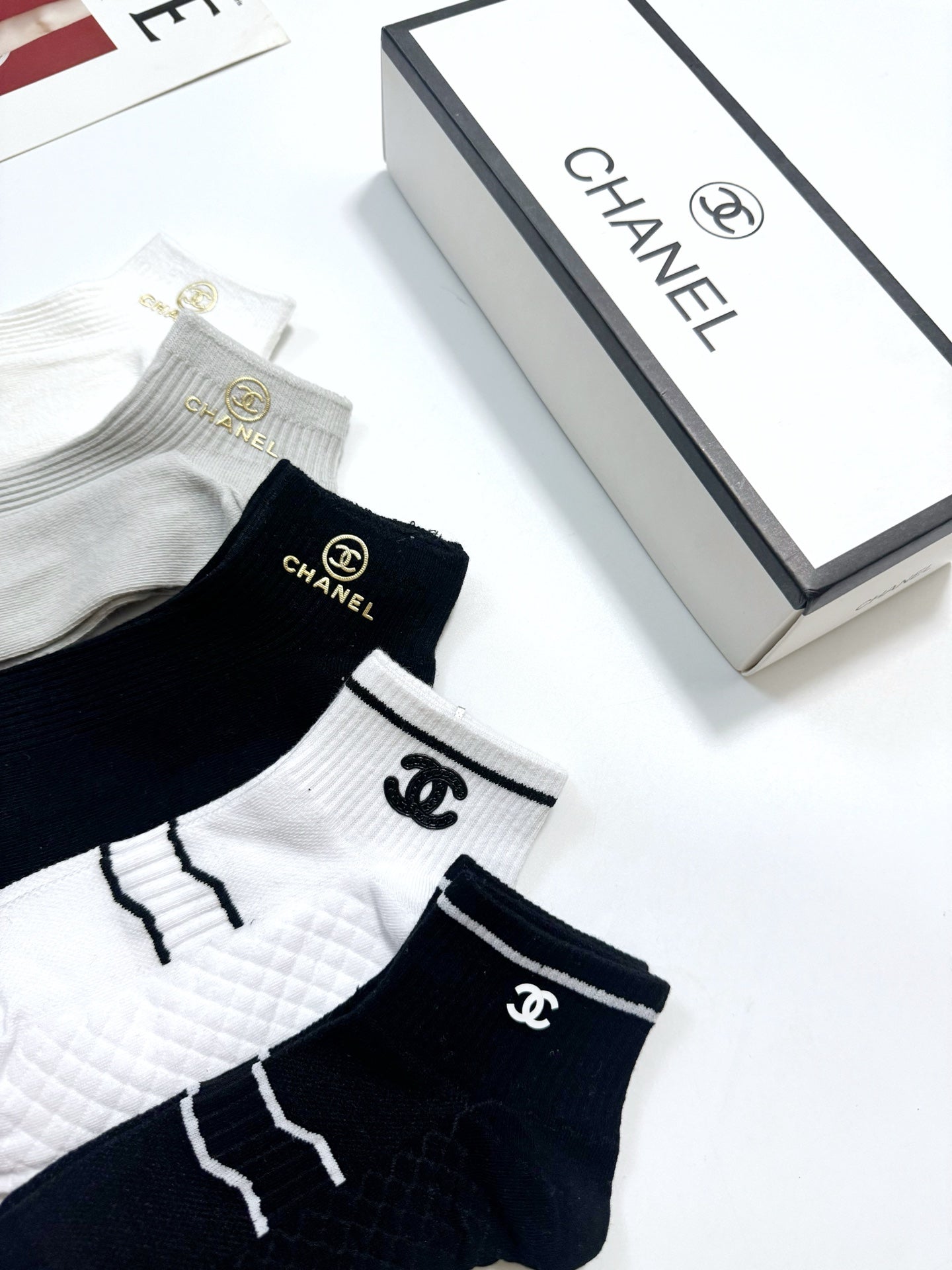 CHANEL 26S ANKLE SOCKS 412444 (1 BOX)