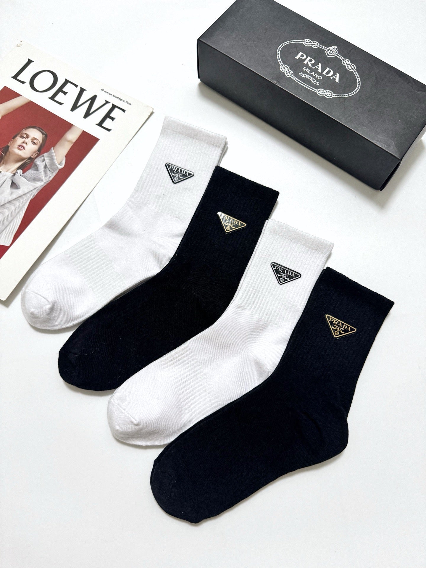 PRADA 26S ANKLE SOCKS 413923 (1 BOX)