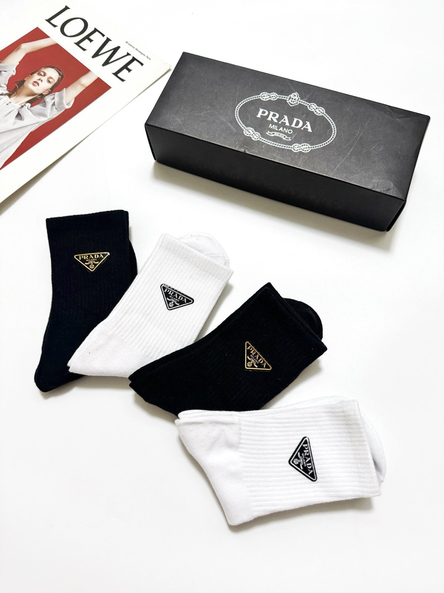 PRADA 26S ANKLE SOCKS 413923 (1 BOX)