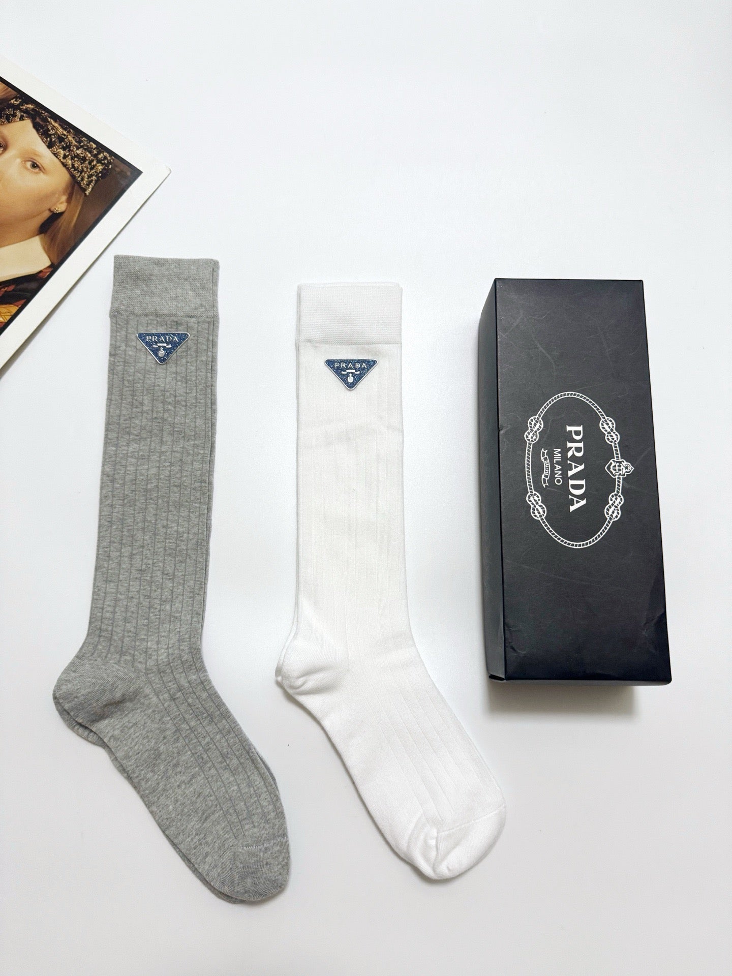 PRADA 26S CREW SOCKS 421085 (1 BOX)