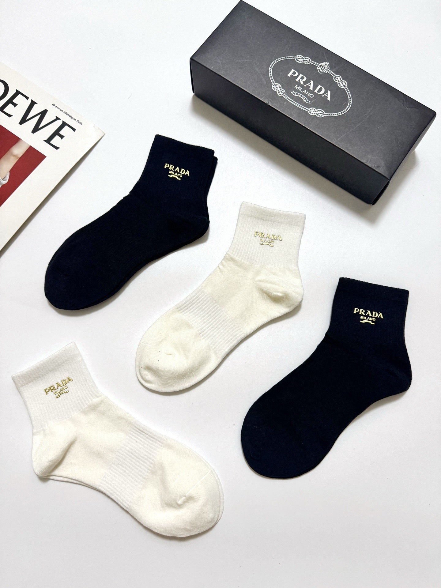 PRADA 26S ANKLE SOCKS 425101 (1 BOX)