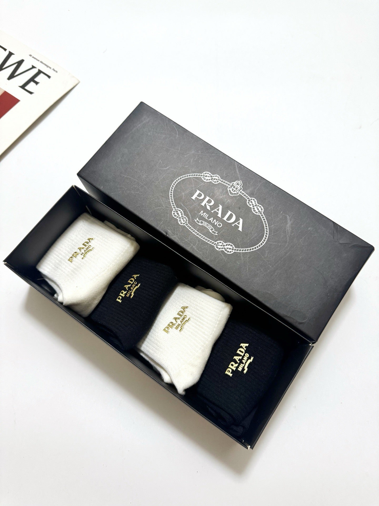PRADA 26S ANKLE SOCKS 425101 (1 BOX)