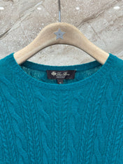 LORO PIANA 26S LONG CABLE-KNIT SWEATER 902