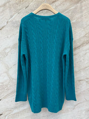 LORO PIANA 26S LONG CABLE-KNIT SWEATER 902