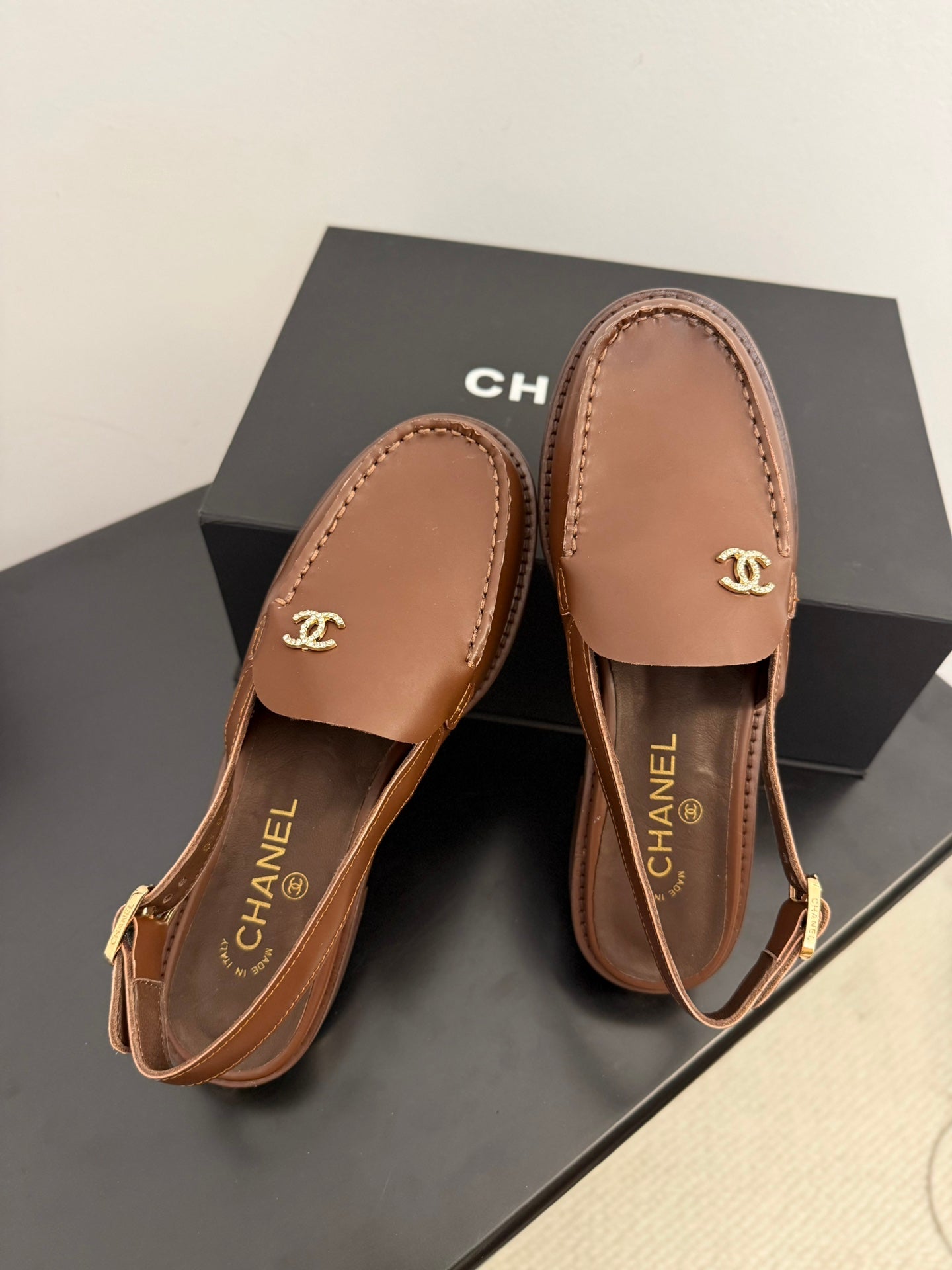 CC 25C Slingback Loafer Brown Patent Leather