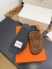 HM 25S MULE IN BROWN SUEDE