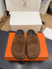 HM 25S MULE IN BROWN SUEDE