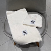 SET SCARF AND HAT IN WHITE CASHMERE AND RABBIT FUR 397373