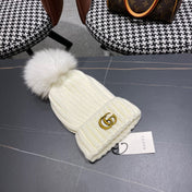 BEANIE HAT IN WHITE WOOL 403393