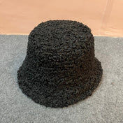 BUCKET HAT IN BLACK FLEECE 436567