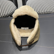 TRAPPER HAT IN BROWN SUEDE AND RABBIT FUR 439534