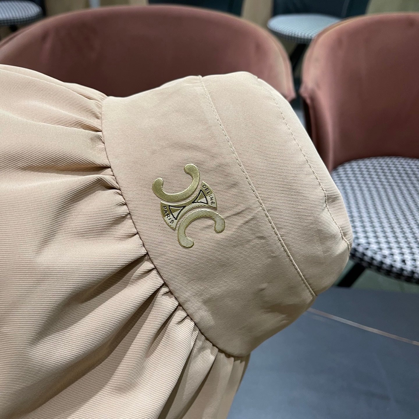 CELINE 25S BUCKET HAT 734982 IN BEIGE