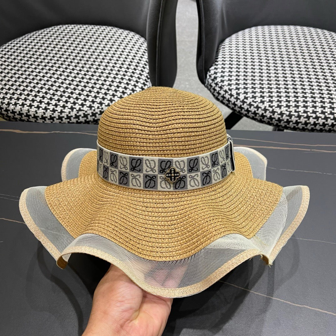 LOEWE 26S WIDE BRIM STRAW SUN HAT STYLE 052