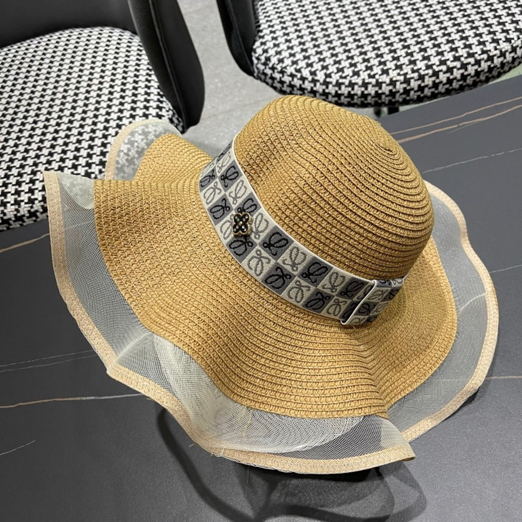 LOEWE 26S WIDE BRIM STRAW SUN HAT STYLE 052
