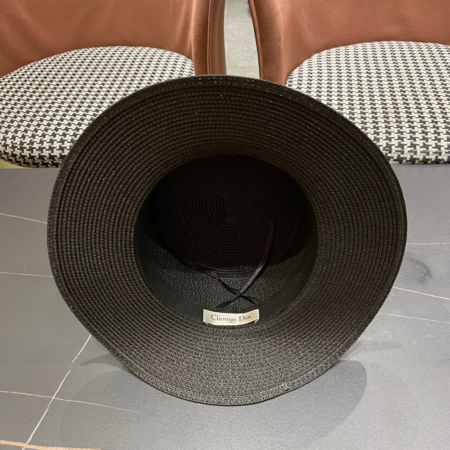 DIOR 26S STRAW BOATER HAT STYLE 192