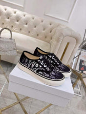 DIOR 26S LOW-TOP SNEAKERS IN BLACK DIOR OBLIQUE CANVAS