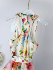 ZIMMERMANN 26S FLORAL FIT-AND-FLARE MINI DRESS 299