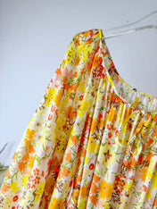 ZIMMERMANN 26S DRAWSTRING FLORAL MIDI DRESS 284