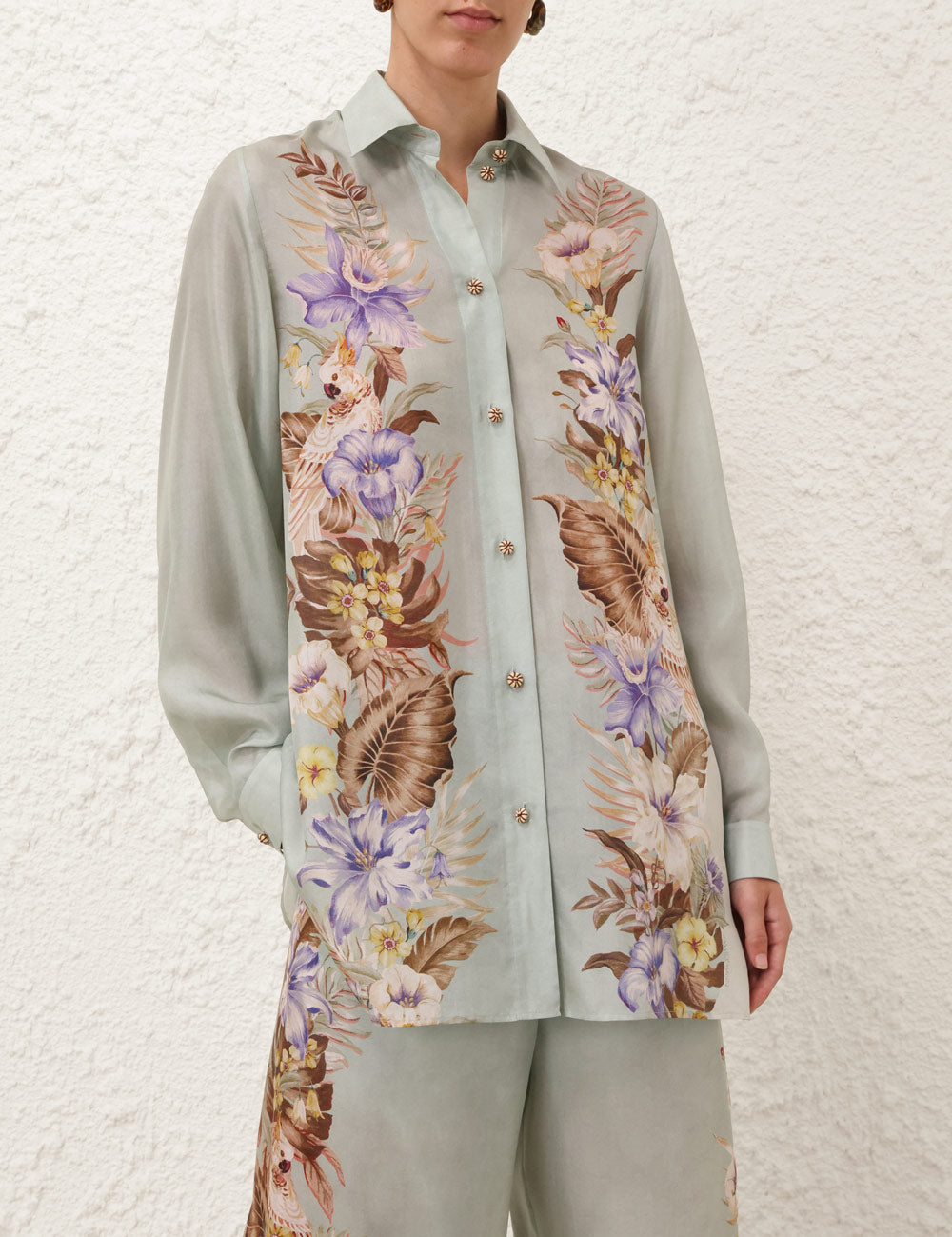 ZIMMERMANN 26S BLOUSE AND WIDE-LEG PANTS SET 248