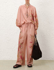 ZIMMERMANN 26S BLOUSE AND WIDE-LEG PANTS SET 247