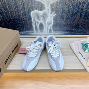 NB White and Gray Sneakers Cowhide