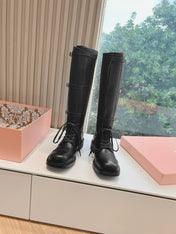 Army Boots Black Color Cowhide