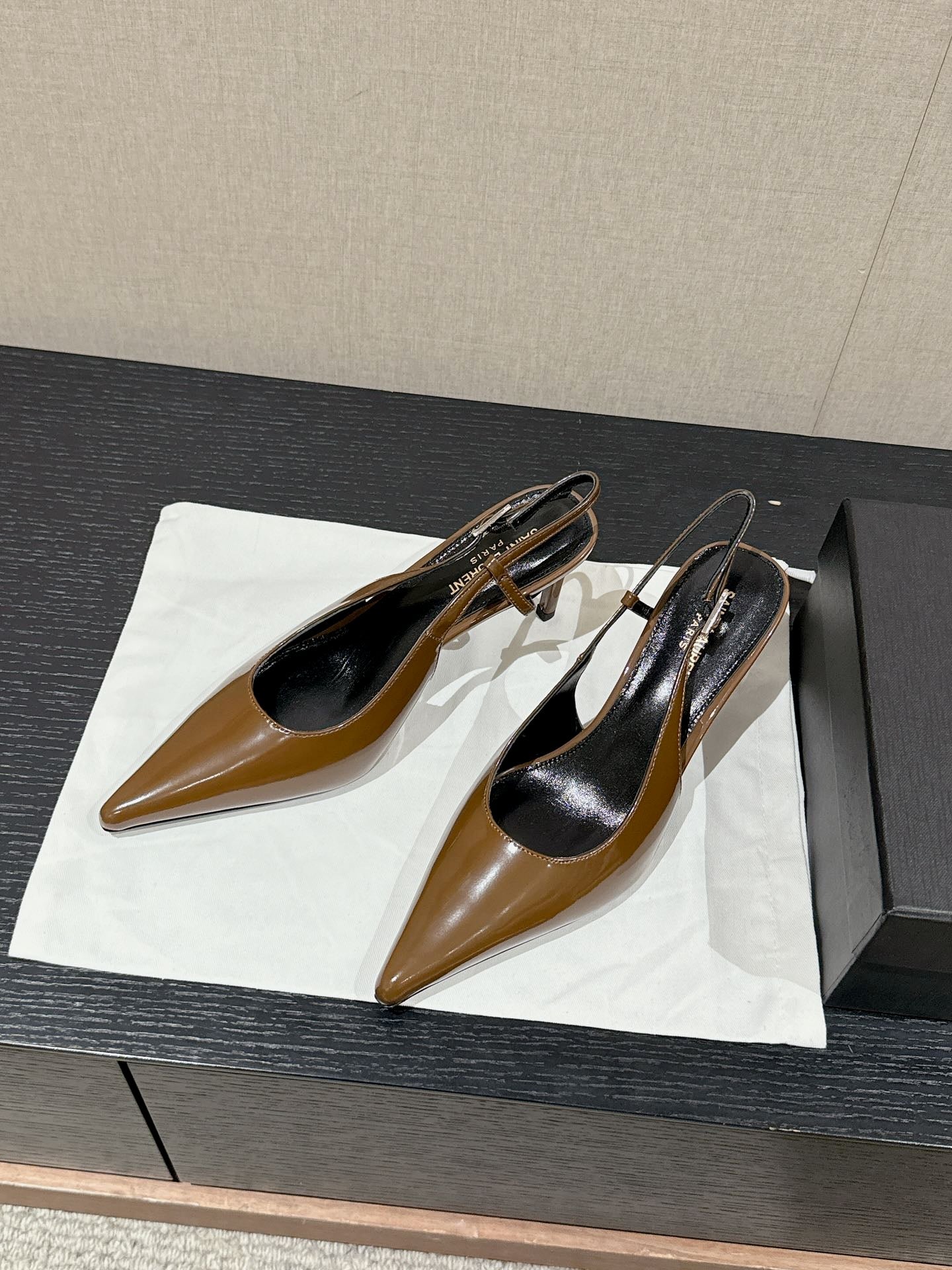 SL CHERISH SLINGBACK 75 CAMEL CALFSKIN