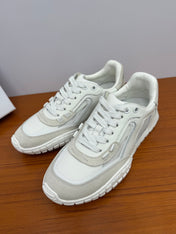 DIOR 26S SNEAKERS IN WHITE AND LIGHT GRAY SUEDE AND CALFSKIN