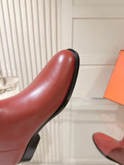 HM 26S OVER THE KNEE BOOTS IN DARK RED CALFSKIN