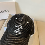 BASEBALL CAP MODEL 650190 IN BLACK CORDUROY