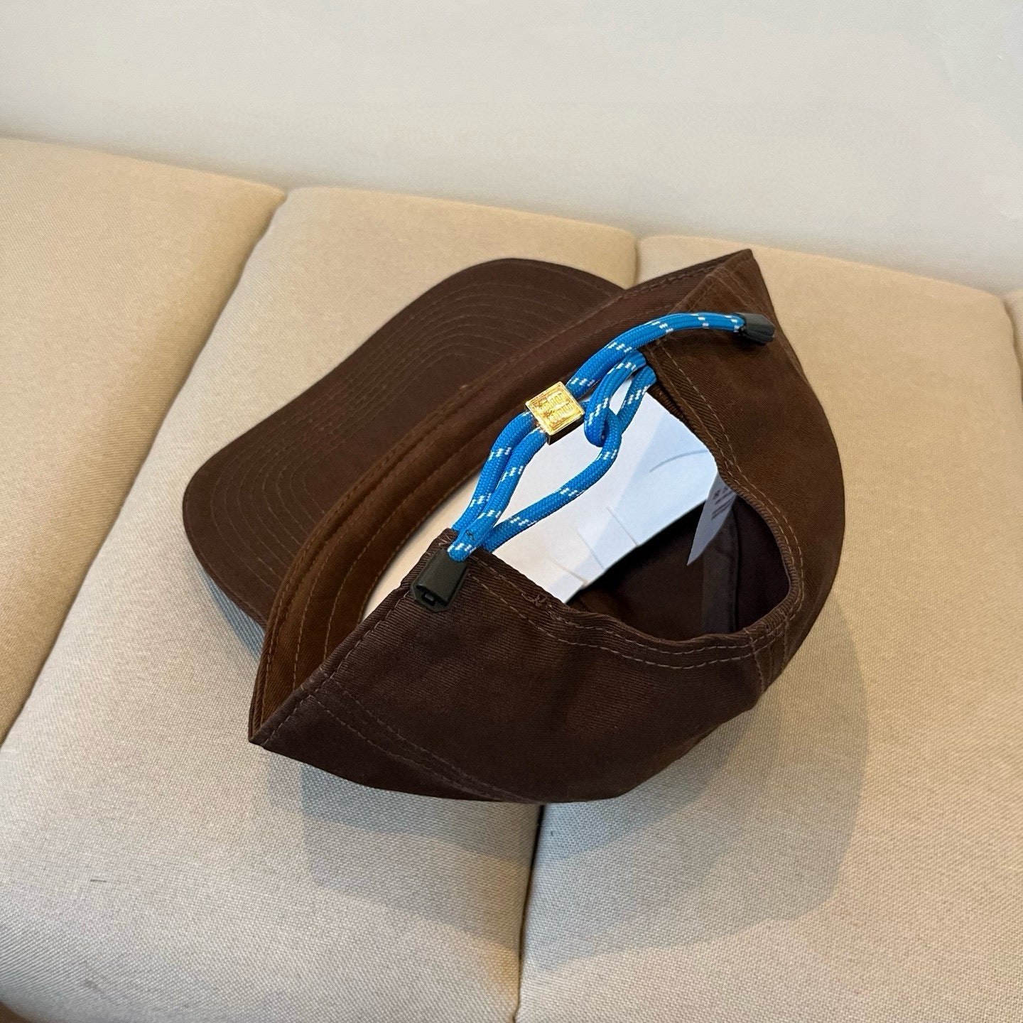 MM BASEBALL CAP IN BROWN KHAKI FABRIC STYLE 6