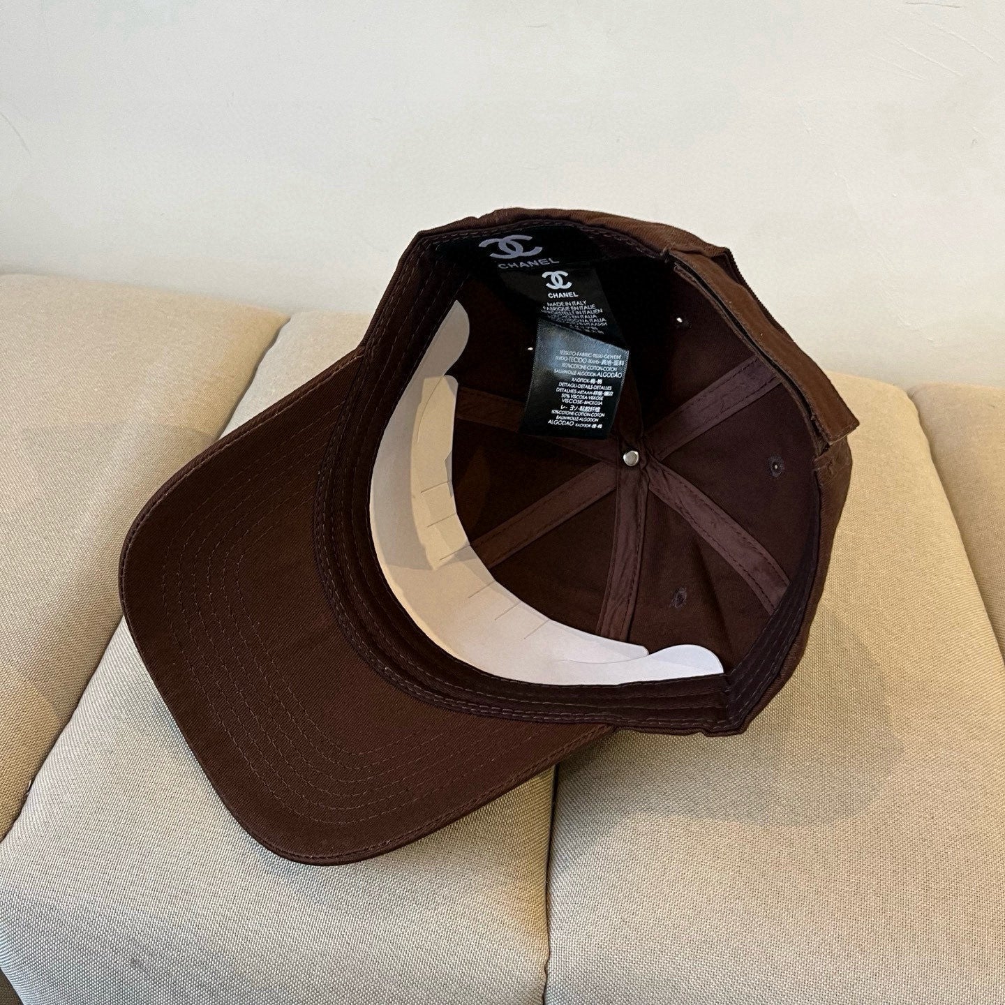 BASEBALL HAT IN DARK CHOCOLATE COTTON 672895