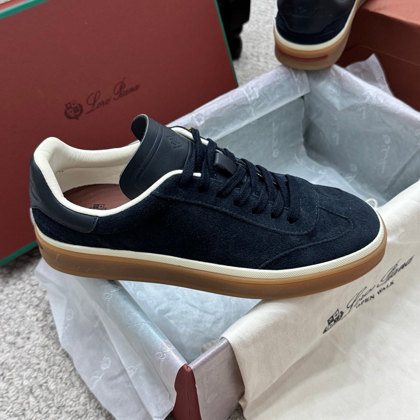 LP TENNIS WALK SNEAKERS IN NAVY BLUE SUEDE 384718