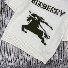 BURBERRY 25S SHORT-SLEEVED KNIT SWEATER 216