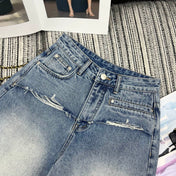 PRADA 26S WIDE-LEG DENIM SHORTS 1060