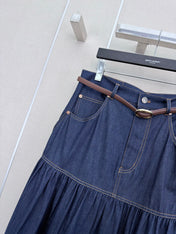 YSL 26S DENIM MAXI SKIRT 497