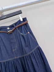 YSL 26S DENIM MAXI SKIRT 497