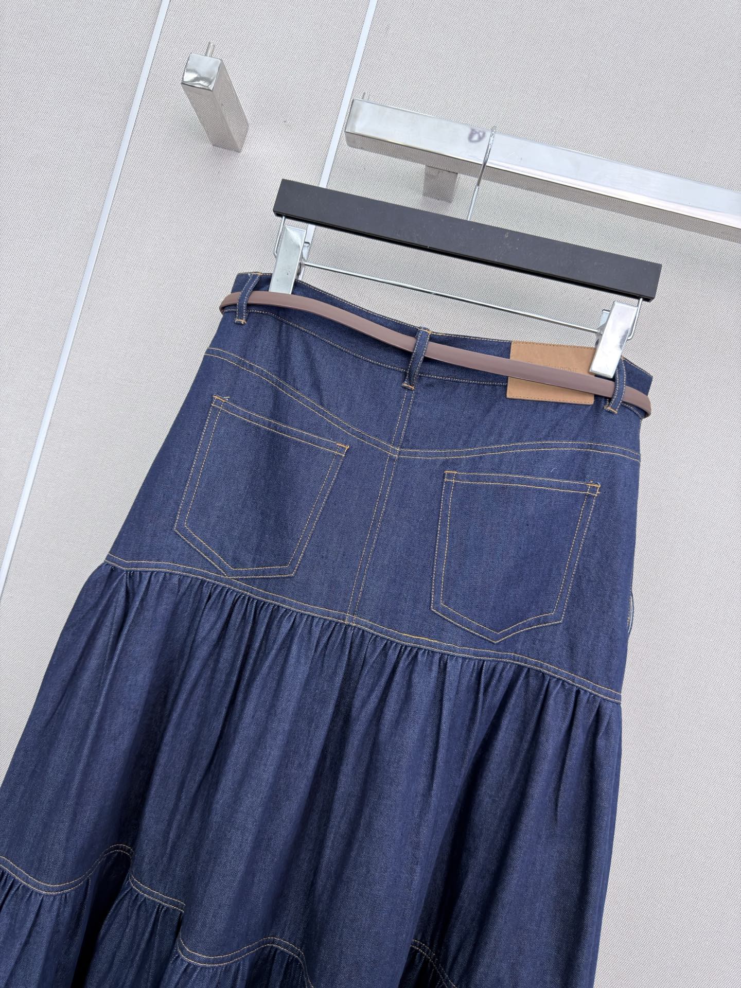 YSL 26S DENIM MAXI SKIRT 497